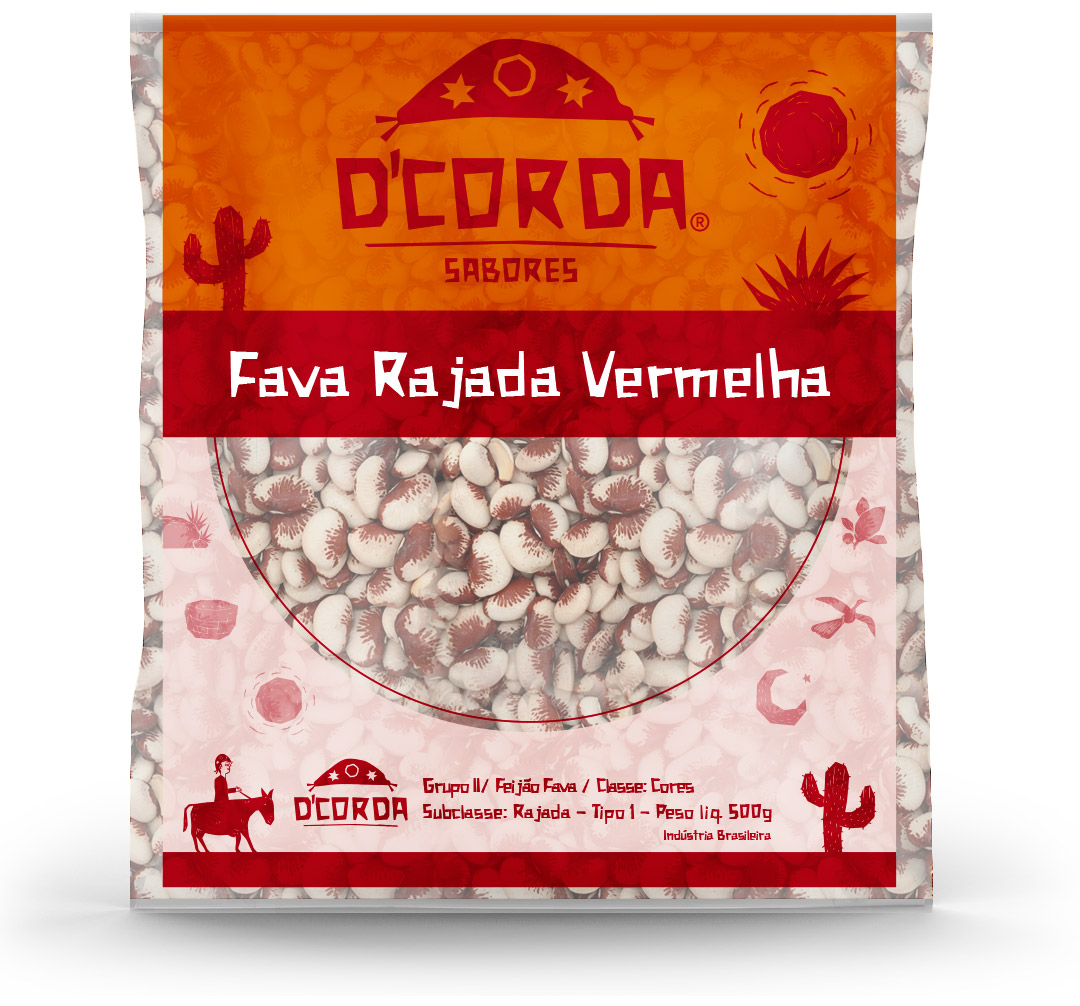 fava rajada vermelha foto embalagem