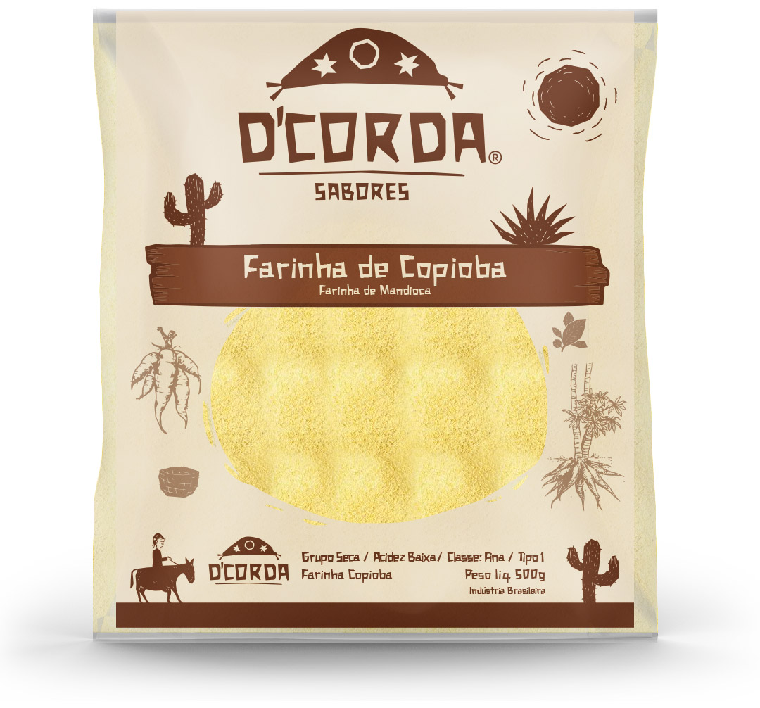 Embalagem Farinha de Copioba DCorda Sabores